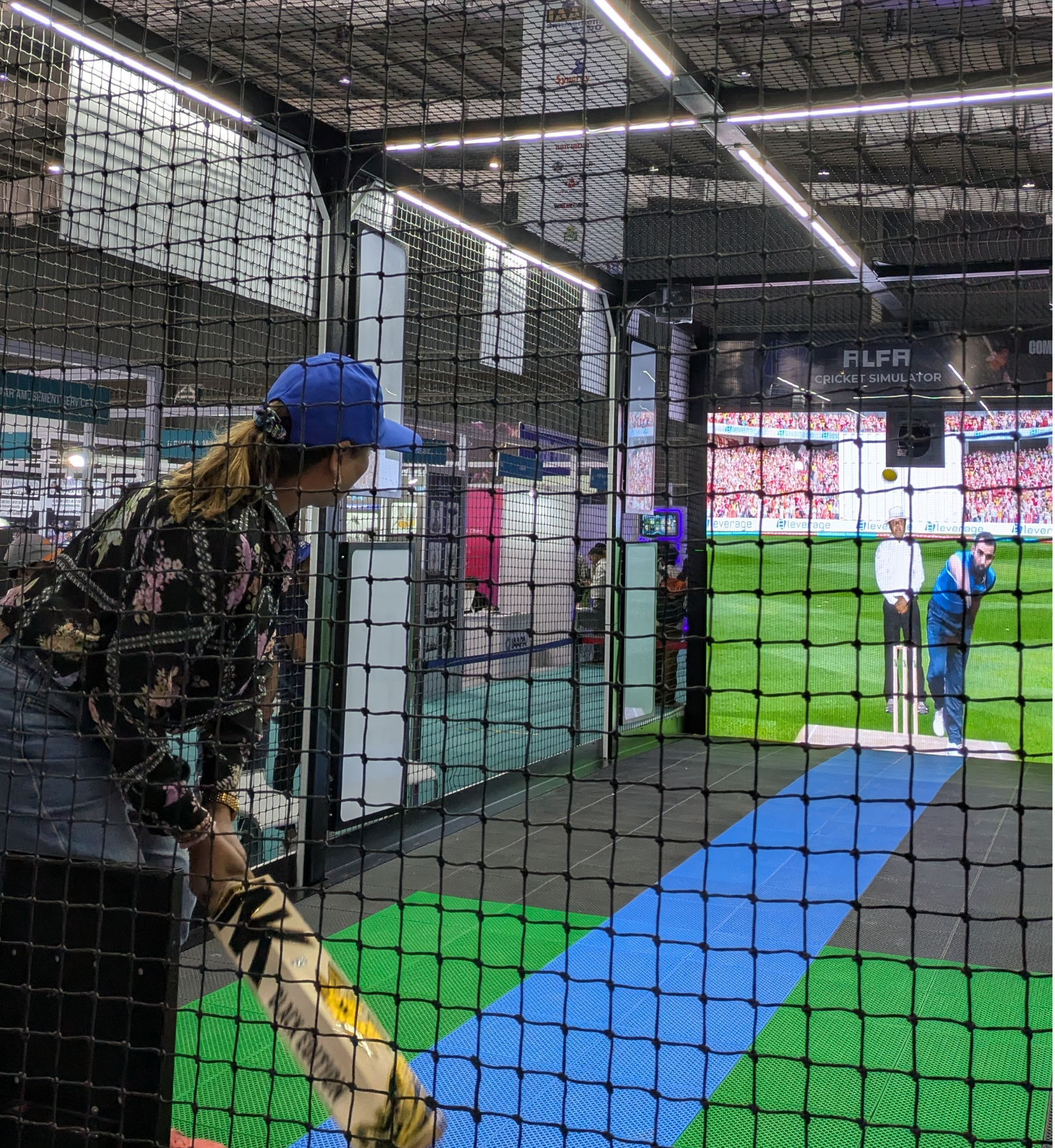 ALFA Cricket Simulator Interior - Professional Cricket Training Facility